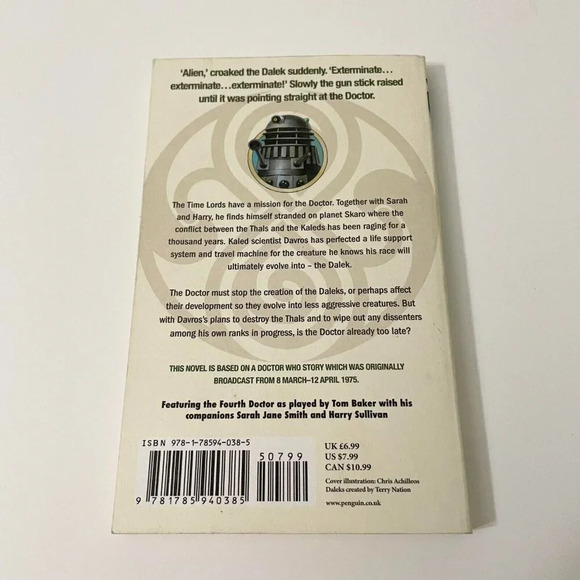 2016 Doctor Who and the Genesis of the Daleks Paperback Book Terrance Dicks - Picture 15 of 16